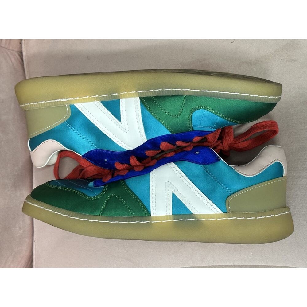 MIA Vesta Womens Shoes Size 7 Metallic Lace Up Blue, Green Sneakers Casual - Picture 4 of 6